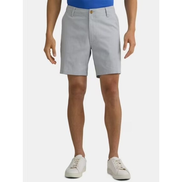 George Other - George Men's & Big Men's Stretch Twill Flat Front Shorts, 9" Inseam, Size 46